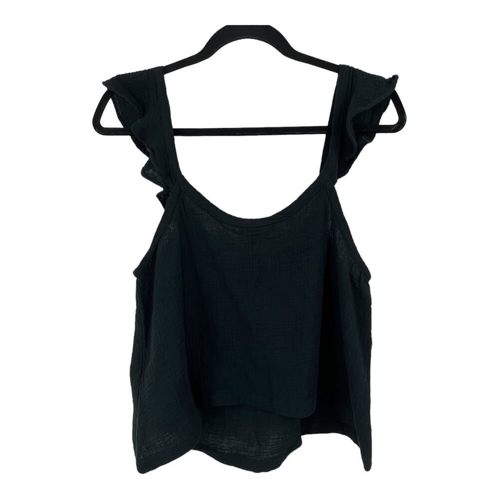 Marine Layer Top Jude Flutter tank top black Large L - Picture 5 of 6